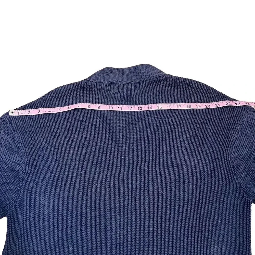 Polo Ralph Lauren Men's Vintage Blue Cardigan Sweater Size M Gold Buttons - Picture 12 of 13